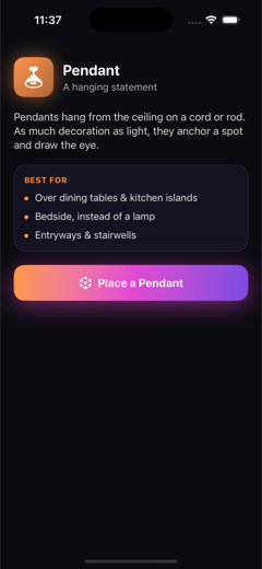 Fixture guide for pendants